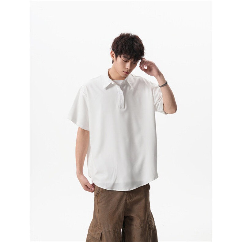 夏季新款港风日系polo领套头短袖衬衫男潮XZ608-CS2521-P30控48,男装T恤,星座608(原A046)