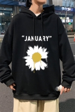 WY2073-P35加绒款-P40纯棉连帽卫衣男大码运动帽衫宽松薄外套男，男装卫衣，电商A040