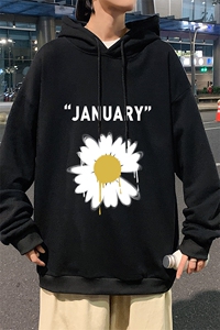 WY2073-P35 加绒款-P40 纯棉连帽卫衣男大码运动帽衫宽松薄外套男图片