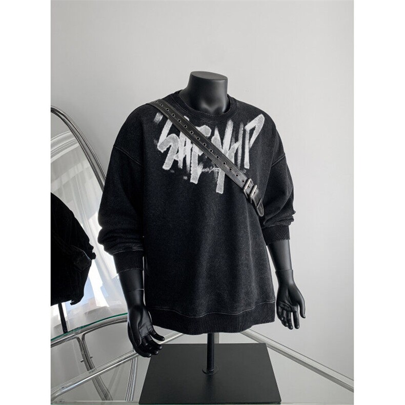 XZ809A/SXW03/P65/控78重磅水洗印花圆领卫衣,男装卫衣,星座809A(原222-1)