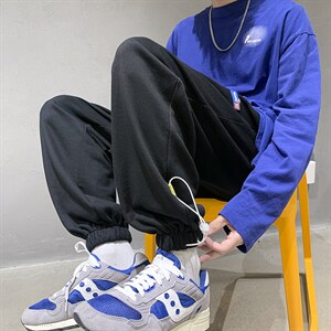 秋季休闲裤男宽松束脚裤百搭卫裤D329-QM1108-P50-控68图片