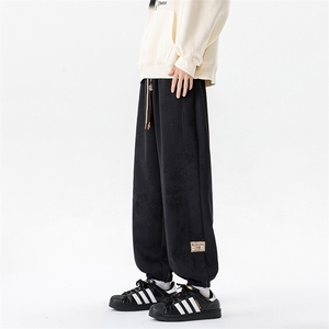 8XL-M春季束脚休闲卫裤男大码痞帅脏脏休闲百搭裤子KZ022特价P40图片