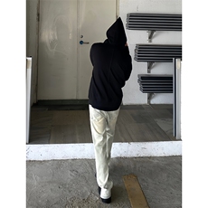 B221美式ins高街暗黑拉链宽松开衫卫衣连帽外套SY2314-P80控108，男装卫衣，电商B221