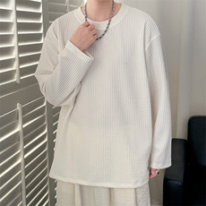 现货重磅400g高品质大码长袖T恤男垂感打底衫T33特批P40加绒，男装T恤，电商A351