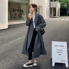 【新款现货】2022秋高品质过膝风衣251-610-P155-218，女装风衣，浙宝189