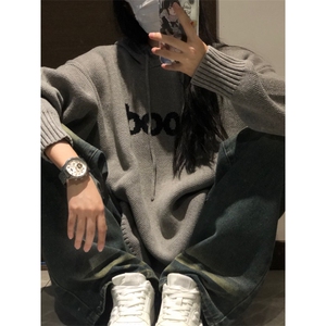 【有货】M245LL-特P55 连帽毛衣男女慵懒风针织衫外套图片