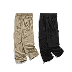 夏新款工装直筒休闲裤潮流口袋宽松高街阔腿25XK67088特批35，男装休闲裤，电商A042