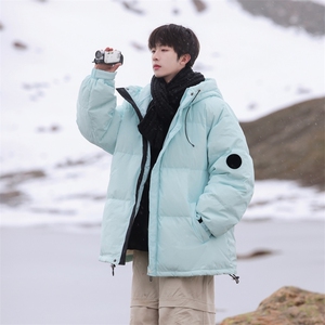 冬季男士白鸭绒连帽纯色羽绒服外套A406 Y93967 P238图片