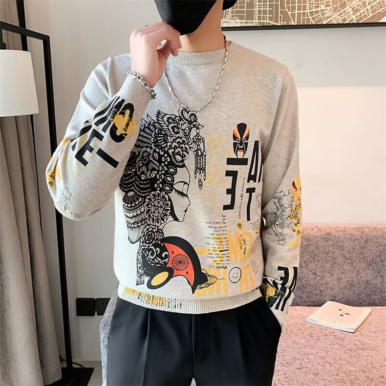 秋冬潮风套头休闲时尚毛衣男M841-P58,男装针织衫/毛衣,星座1109-3