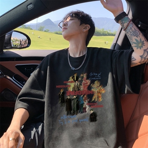 量大优 供视频 重磅麂皮绒短袖t恤男 JT537-特p19图片