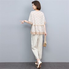 2022夏季新款透气舒适休闲套装时尚百搭显瘦两件套，女装套装/套裙，悦见她