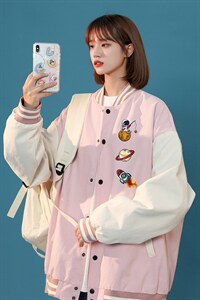 中性风 春秋季情侣棒球服男女休闲夹克女时尚外套男BQF277-P50图片