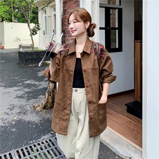 美拉德咖色羊皮绒风衣女2025秋季新款韩版小个子气质宽松休闲外套，女装风衣，2C135