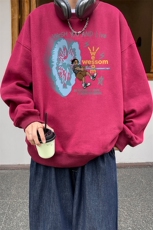 ！圆领卫衣男装港风长袖T恤男外套男WY242-特P23，男装T恤，电商B367
