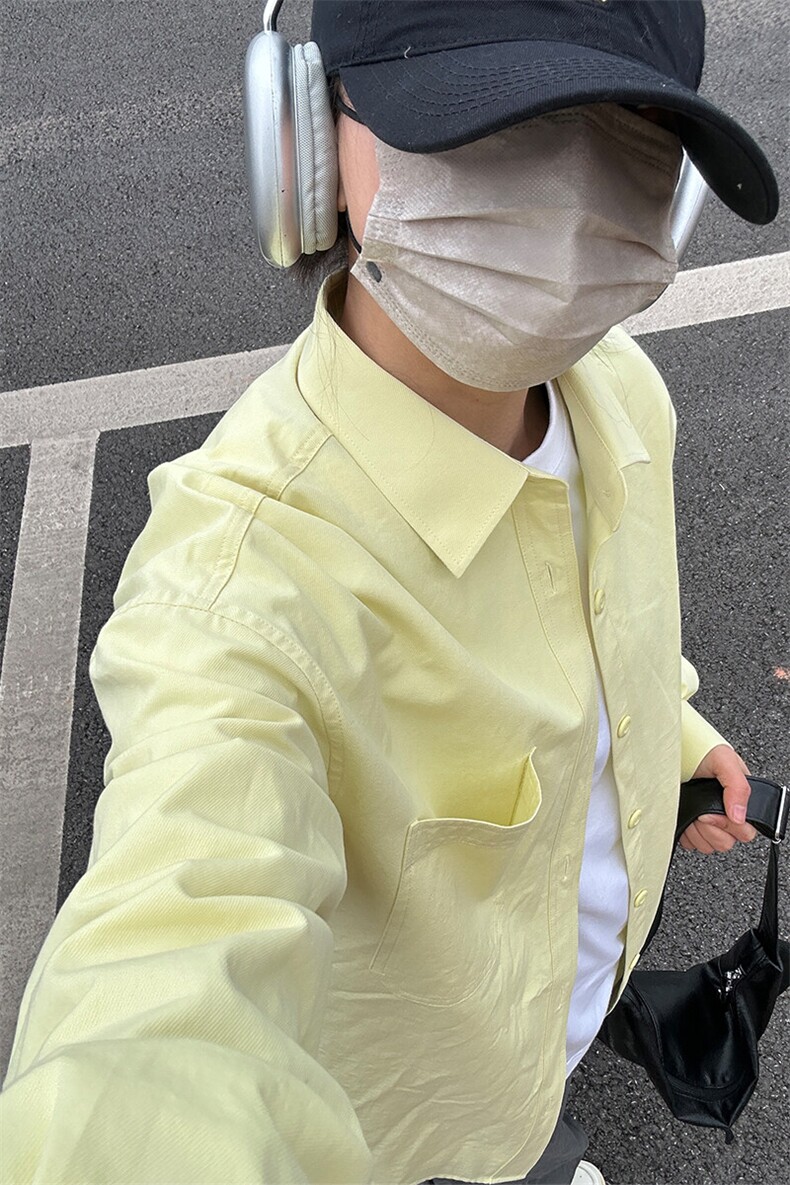 棉纯棉衬衫成衣水洗休闲韩版美式衬衫宽松纯色衬衣GC27-P35,男装衬衫,星座301C-5
