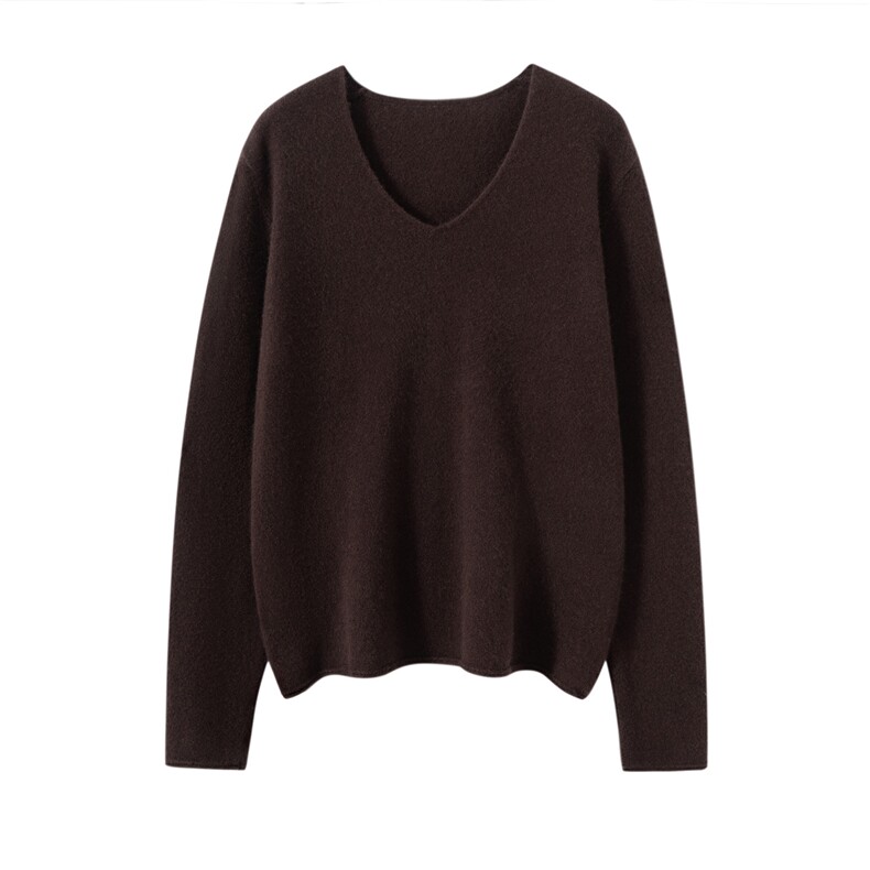 2025年秋季套头长袖V领套衫,女装羊绒衫,泰盈纯羊绒