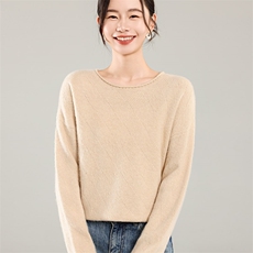 35%羊绒衫秋冬季新款舒适时尚百搭女式宽松长袖打底毛衣，女装羊绒衫，琳尚羊绒