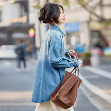 2025年春季新款牛仔蓝外套女气质休闲百搭外套女，女装短外套，1C080