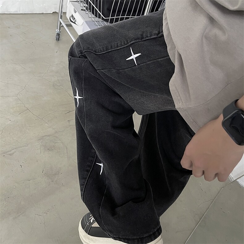 美式高街小众牛仔裤男个性百搭休闲裤N9007/P41,男装牛仔裤,电商D202-1