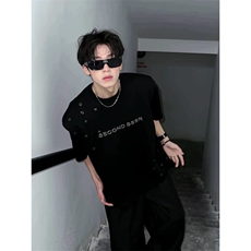 706-1-T203-P35特P300克重磅现货夏季男士痞帅设计感短袖T恤，男装T恤，星座706-1