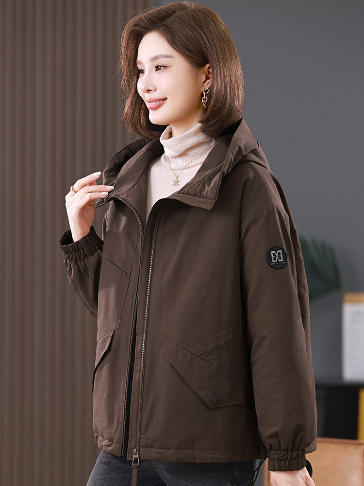2025冬季连帽时尚休闲加厚保暖舒适棉服,女装棉衣/棉服,独衣靓