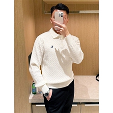 老钱风男装时尚复古扭花修身翻领毛衣男款男士polo衫MY9160-P60，男装针织衫/毛衣，星座308B-2