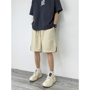 B266-TY08-P40 23夏季新款宽松休闲麂皮绒短裤五分裤图片