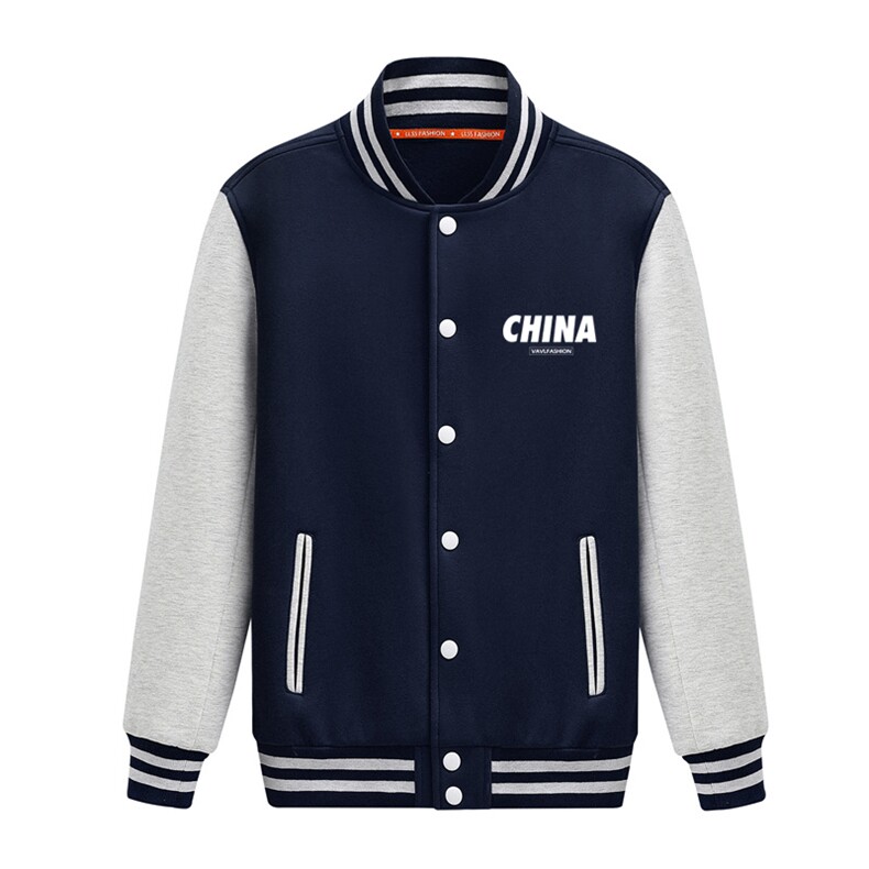 现货足 数据好2025秋冬季开衫卫衣印花棒球服外套大码Q8902-P55图片