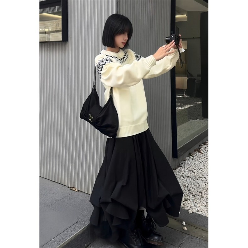 TK65CC-特P53费尔岛绞花针织圆领舒适透气毛衣男女,男装针织衫/毛衣,星座1007（原301D）
