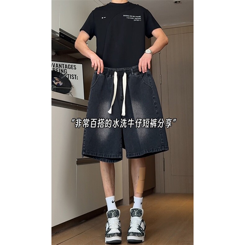 A129-K965-P35特价夏季美式街头水洗休闲牛仔短裤,男装牛仔裤,电商A129