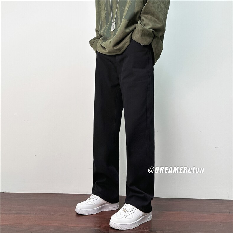 k1002-p45-控68 M-5XL牛仔黄泥在高阶宽松大码牛仔裤cityboy图片