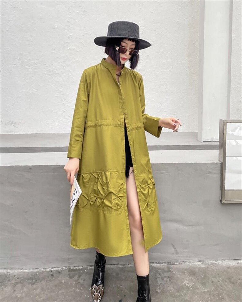 【现货】秋季新款风衣，面料采用工艺设计，女装风衣，得瑟空间