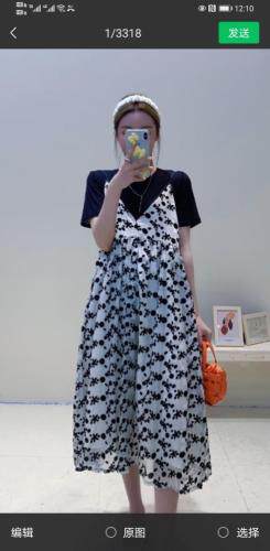 夏季新款两件套连衣裙，女装连衣裙，流行风暴