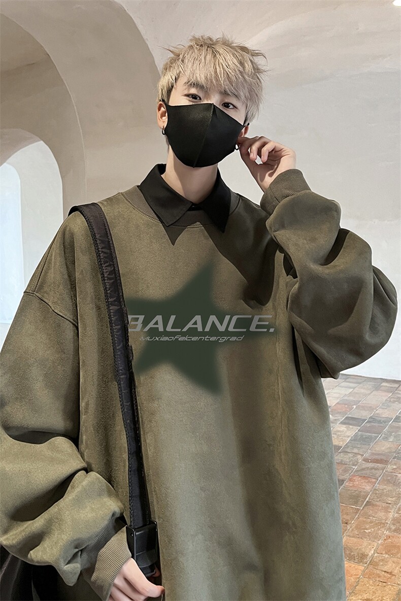量大优可提供视频麂皮绒卫衣圆领HD019-1-LPYL4113-P30,男装卫衣,电商019-1