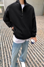 2025重磅冲锋衣内胆半拉链翻领POLO衫高领卫衣男WY77077P65控88，男装Polo衫，星座227-7
