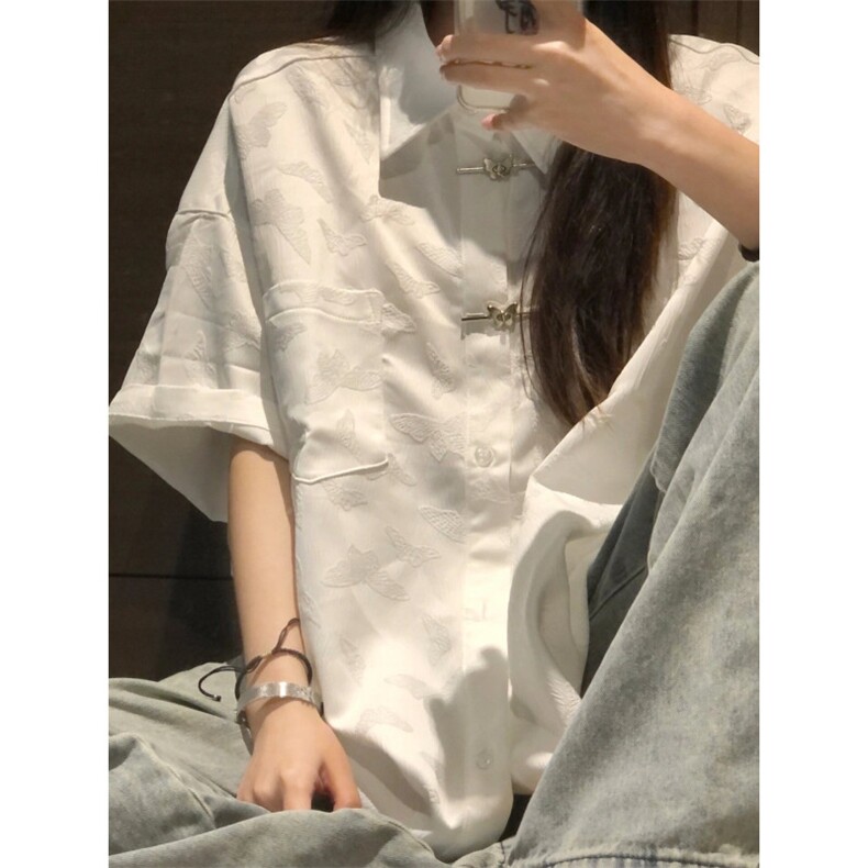 新中式男装风短袖衬衫W1272-P48,男装衬衫,星座1007（原301D）
