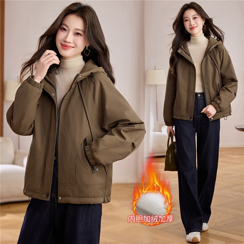 现货！现货！2025冬季新款加绒加厚棉衣棉服女连帽,女装棉衣/棉服,以桐
