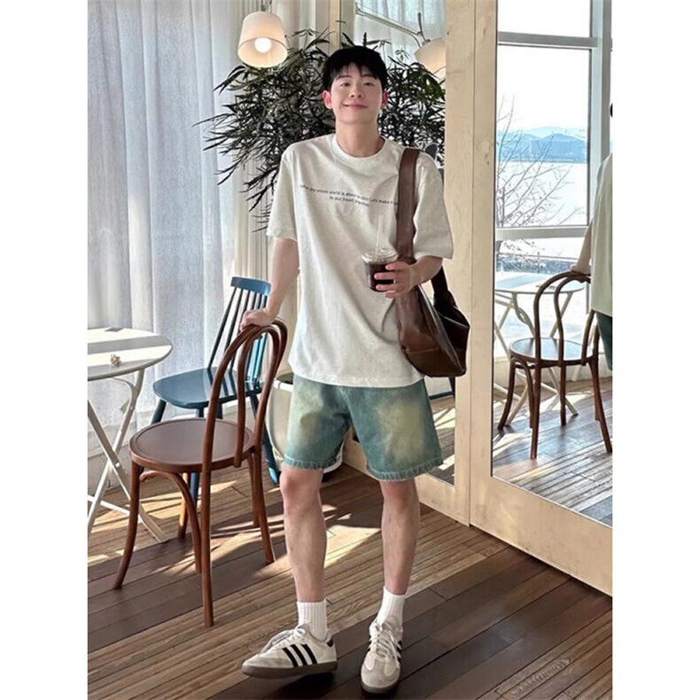 复古蓝牛仔短裤DK0395-P42图片