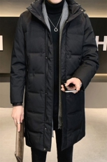 羽绒服男中长款男式90绒过膝压花加长带帽店主风YRF202-P265，男装羽绒服，星座1207-1