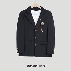 学院风DK西服套装宽松春秋季学生毕业照班服徽章JK制服TZ64P62，男装西服，星座1013-5