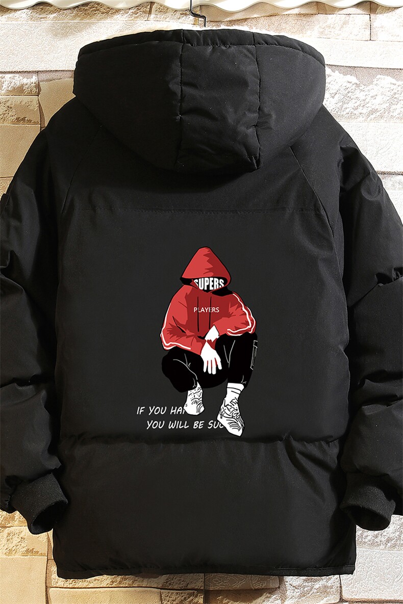 MY16051-P100加厚加绒连帽衣男大码服男面包服男砖墙挂拍,男装棉衣,电商A040A