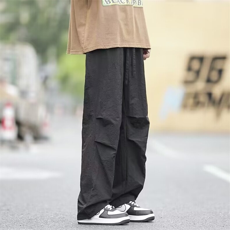 多巴胺紫色速干裤子男春季防水机能美式潮牌降落伞兵裤K5033-P43图片