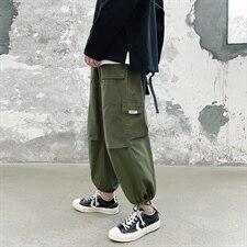 工装裤男士港风休闲运动长裤韩版潮流束脚宽松百搭裤K888-P50，男装休闲裤，电商A128