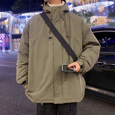 冬季新品保暖连帽棉衣休闲潮流青少年百搭棉服外套MY9083-P100，男装棉衣，电商A128
