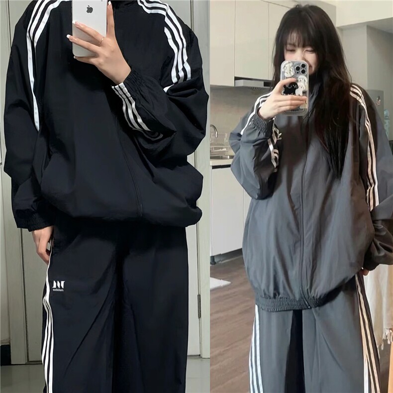 三条杠夹克外套休闲长裤运动套装 衣H1003P78 裤KH123P58(网图）图片