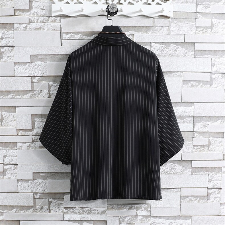 风夏季披风男女情侣宽松日系冰丝防晒服条纹风衣xz815-808p35,男装防晒衣,星座815（原A203）