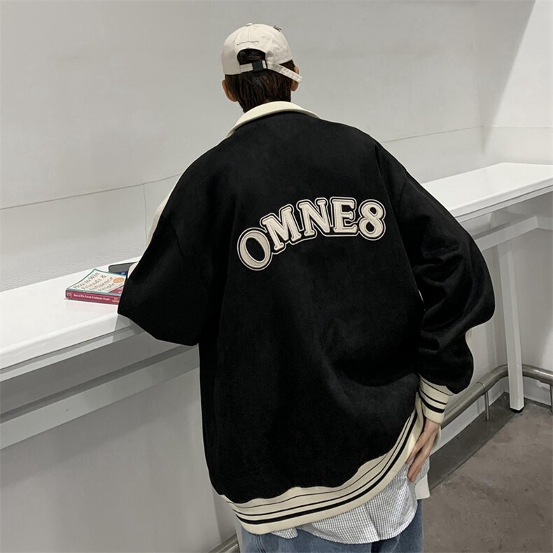 外套男女2023新款秋季潮流百搭宽松棒球服情侣夹克上衣JK0295-P90,男装夹克,星座308B-2