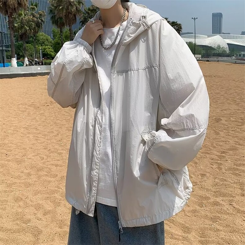 防晒衣男夏季薄款日系户外轻薄透气外套潮牌连帽防晒服118P40,男装防晒衣,星座410-2