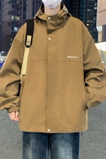 2024春季新款连帽夹克外套男休闲冲锋风衣潮A436-D1206-P65，男装夹克，电商A436
