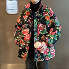 1506/MY203/P70秋冬款东北大花新中式风民族风青少年棉服男棉衣，男装民族服装，星座1506
